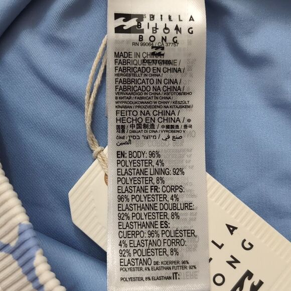 Billabong full coverage blue floral swimming bikini shorts size XXL 16us NWT - Picture 3 of 6